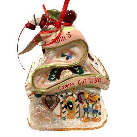 NWT Blue Sky Claywork Mom's Cookie Cottage Candle House - Picture 1 of 5